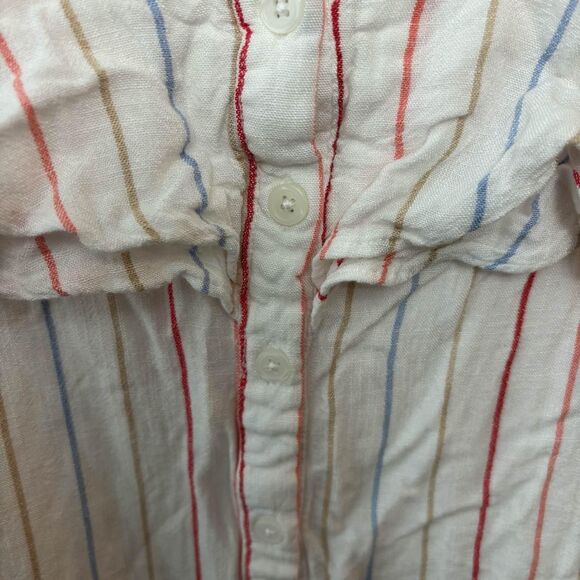 Ava & Viv white striped sleeveless tank plus size 1x - Picture 2 of 4